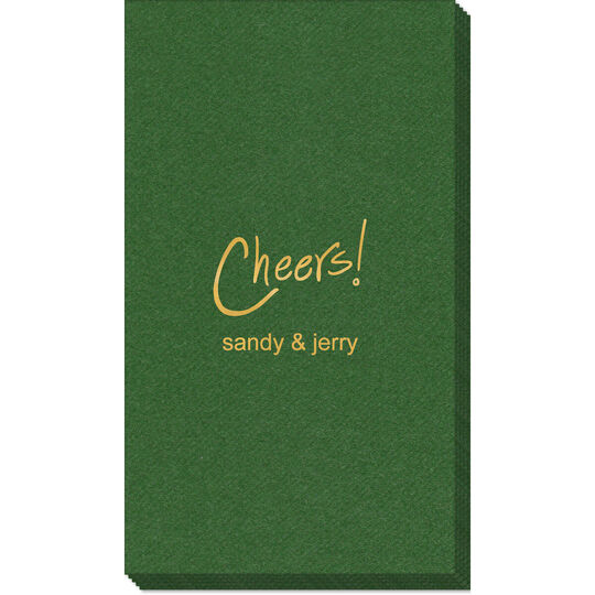 Fun Cheers Linen Like Guest Towels